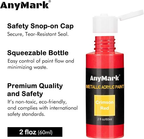 طلاء أكريليك، مجموعة طلاء أكريليك مكونة من 24 لونًا، زجاجتان سعة 2 أونصة سائلة/60 مل، مجموعة فنية غير سامة لمستلزمات الرسم للأطفال والكبار، قماش، صخري، خشب in Kuwait