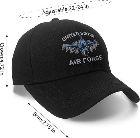U.S. Air Force Hats for Men Women Adjustable Size Baseball Cap, Air Force Gifts Black in Kuwait