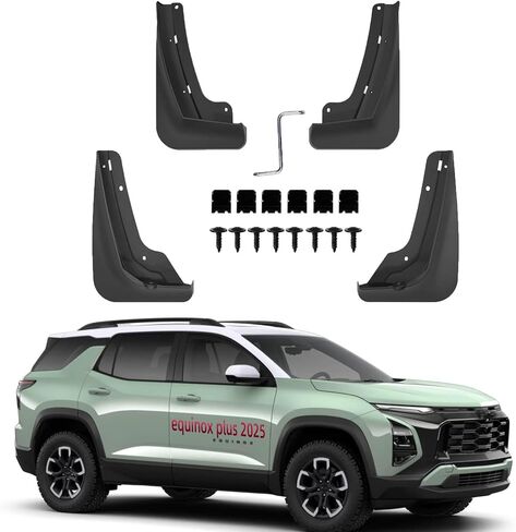 طقم اللوحات الطينية لعام 2025 Chevy Equinox LT RS Activ Accessories 2026 Mud Splash Guard Flap Mud Flap Frant and Great in Kuwait
