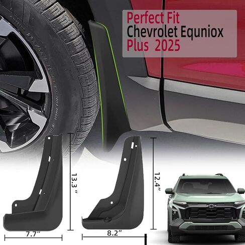 طقم اللوحات الطينية لعام 2025 Chevy Equinox LT RS Activ Accessories 2026 Mud Splash Guard Flap Mud Flap Frant and Great in Kuwait