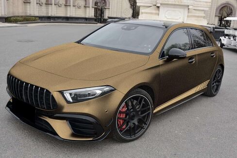 PET Matte Metallic Coffee Vinyl Wrap Auto Car Sticker Decal Film Sheet Bubble Free Air Release Technology 2pcs 10cmx20cm Sample in Saudi Arabia