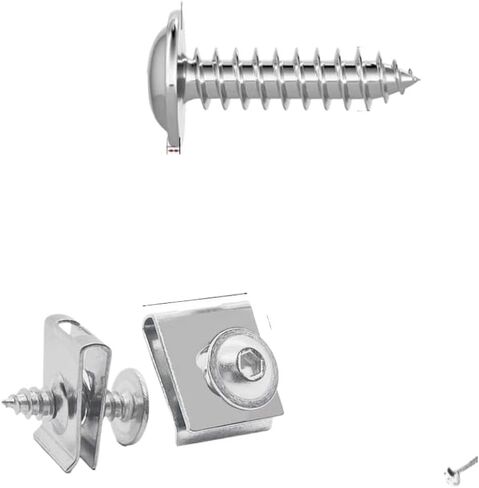 10 مجموعات مقاطع U Universal Stainless U مع ST4.8 M5 براغي التنصت الذاتي لدراجة نارية للسيارات وربط الوفير in Saudi Arabia