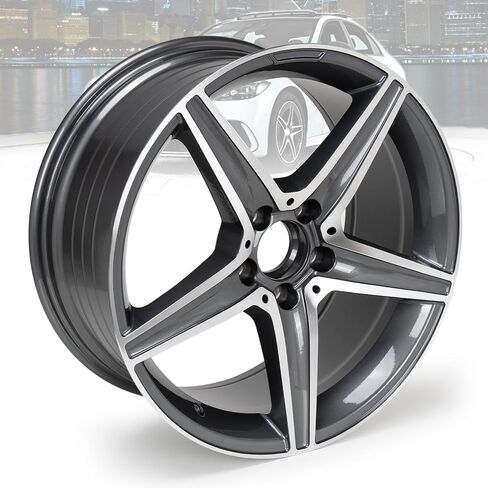 حافات السيارات 18 بوصة ، 18 "× 8.5" حافة عجلة الألومنيوم ، 45 إزاحة ، نمط الترباس 5x112 ، معالجة الحافات البديلة الرمادية ، للفترة 2014-2016 B250 CLA250 CAR RIM US (Qty 1) in Saudi Arabia