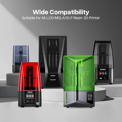 ELEGOO Water Washable ABS-Like 3D Printer Resin, High Durability and Toughness, Low Odor, Wide Compatibility for 405nm Mars Saturn Jupiter MSLA DLP LCD 3D Printing, Ceramic Grey 1000g in Saudi Arabia