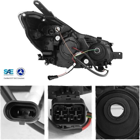 AKKON - For 2012-2016 Subaru Impreza / 2013-2015 XV Crosstrek Halogen Projector Black Headlights -w/Tube Parking Lamp in Saudi Arabia