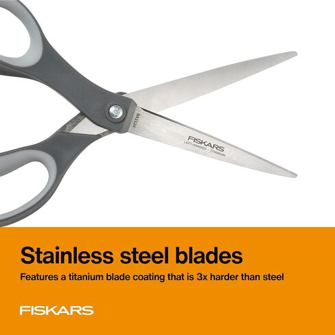 مقص Fiskars المدبب غير القابل للالتصاق، مع شفرات من الفولاذ المقاوم للصدأ مثالية للمواد اللزجة، ومقابض ناعمة مريحة منحنية in Saudi Arabia