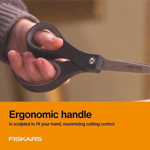 مقص Fiskars المدبب غير القابل للالتصاق، مع شفرات من الفولاذ المقاوم للصدأ مثالية للمواد اللزجة، ومقابض ناعمة مريحة منحنية in Saudi Arabia