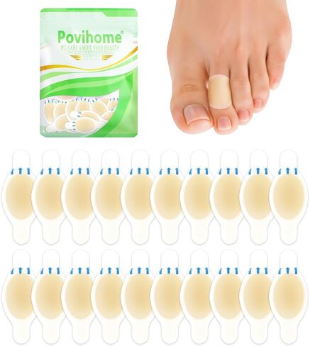 Povihome Gel Blister Bandages Blister Cushions - Water Resistant Hydrocolloid Bandages for Foot, Toe, & Heel - Blister Pads for Prevention & Recovery (20 ct, Variety Pack) in Kuwait