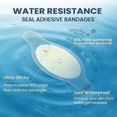 Povihome Gel Blister Bandages Blister Cushions - Water Resistant Hydrocolloid Bandages for Foot, Toe, & Heel - Blister Pads for Prevention & Recovery (20 ct, Variety Pack) in Kuwait