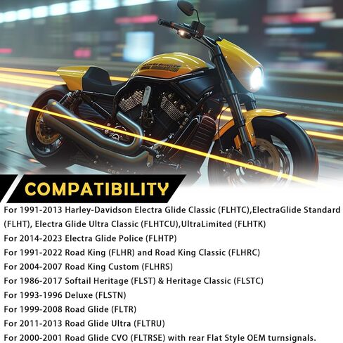 دعامة نقل لوحة الترخيص لأعمدة إشارة الانعطاف لهارلي ديفيدسون؛ مجموعة نقل لوحة الترخيص لدراجة Harley Softail/Touring 1986-2023 in Kuwait