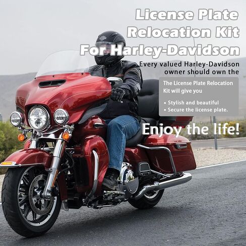 دعامة نقل لوحة الترخيص لأعمدة إشارة الانعطاف لهارلي ديفيدسون؛ مجموعة نقل لوحة الترخيص لدراجة Harley Softail/Touring 1986-2023 in Kuwait