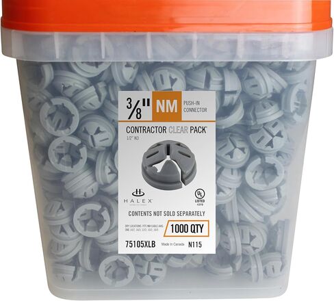 Halex - 3/8 بوصة - 1/2 بوصة موصل دفع غير معدني بالضربة القاضية - 75105B4P - 4 عبوات CCP - 100 لكل حزمة، 400 إجمالي in Kuwait
