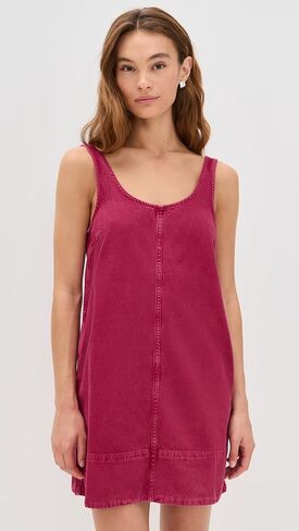 Madewell Women's Garment Dyed Denim Scoop Neck Mini Dress in Saudi Arabia