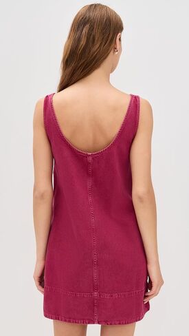 Madewell Women's Garment Dyed Denim Scoop Neck Mini Dress in Saudi Arabia