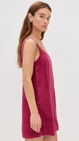 Madewell Women's Garment Dyed Denim Scoop Neck Mini Dress in Saudi Arabia
