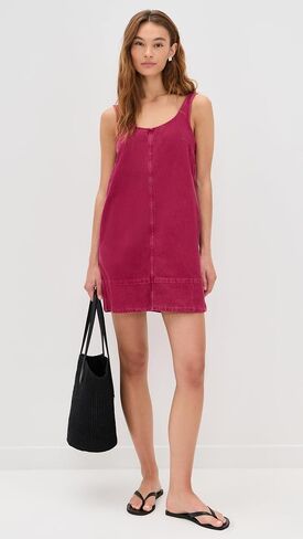 Madewell Women's Garment Dyed Denim Scoop Neck Mini Dress in Saudi Arabia