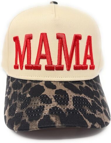 Mama Vintage Leopard Print Trucker Cap, Puff Embroidered Design, Limited Edition, Trucker Hat in Saudi Arabia