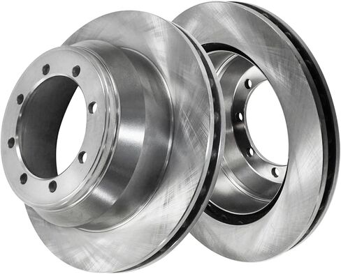 Detroit Axle - Rear Brake Kit for 1999-2004 Ford F-350 Super Duty [DRW] 2000 2001 2002 2003 Disc Brake Rotors Ceramic Brakes Pads Replacement : 12.84" inch Rotor in Saudi Arabia