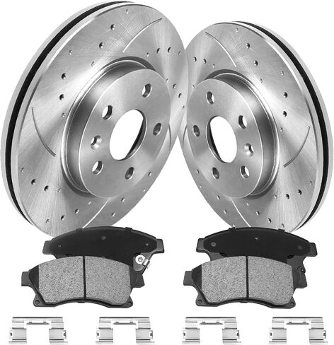Front Brake Pads And Rotors Kit Compatible With 2011-2015 Chevrolet Cruze, 2012-2017 Sonic, 55185 D1522-8697 Automotive Replacement Brake Kits Drilled And Slotted Rotors 276mm(10.9in) in Saudi Arabia