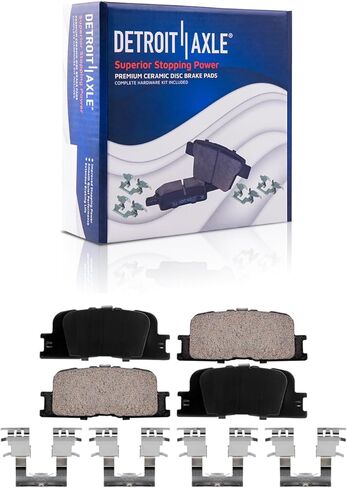 Detroit Axle - Brake Kit for 2WD 2001 2002 2003 Toyota Highlander Discor Discords Pads Ceramic Barkes Plads الأمامية والخلفية in Saudi Arabia