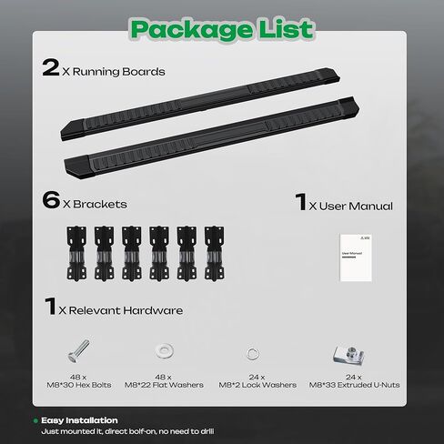 ألواح الجري لعام 1999-2016 Ford F250 F350 F450 Super Duty Crew Cab (4 أبواب كاملة الحجم) لعام 2015 F-250 Super Duty Truck Steps Side Steps 6 Inges Nerf Bars for F-350 Superduty Crew Cab in Kuwait