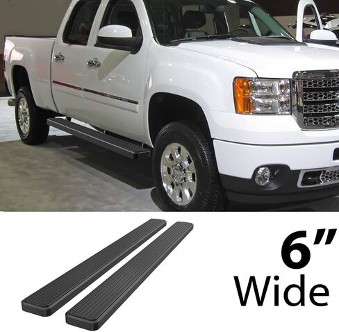 APS (Silver Running Board Style) Running Boards Nerf Bars Side Steps Compatible with Chevy Silverado GMC Sierra 1500 2500 3500 2001-2006 Crew Cab & Classic 07 in Saudi Arabia