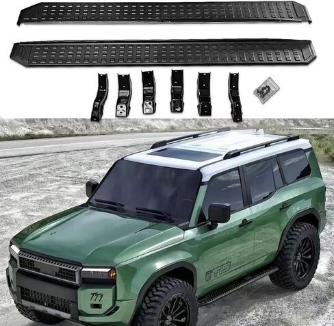 2PCS Side Steps Running Boards Nerf Bars Fits for T Land Cruiser J250 Land Cruiser Prado LC250 2024 2025 2026 with Brackets Hardwares in Saudi Arabia