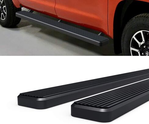 APS Black Stainless Steel Running Boards Style Compatible with Toyota Tundra 2007-2021 CrewMax (Side Steps Side Bars) 6in Wide in Saudi Arabia