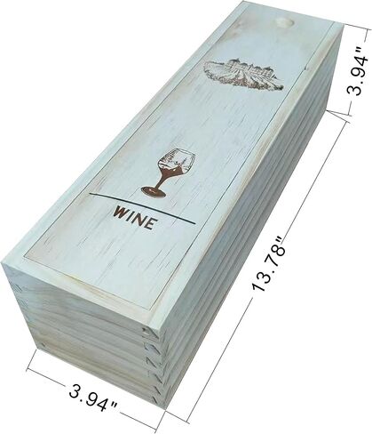 ARTAWEIN Premium DIY Vintage Wooden Box Basket Set: Wood Boxes for Gifts Ideal for 750ml Storage & Shipping with Single Bottle Holder Wine Crate and Wooden Tool Box (Set of 2 with logo) in Saudi Arabia