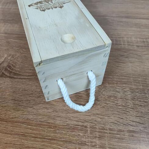 ARTAWEIN Premium DIY Vintage Wooden Box Basket Set: Wood Boxes for Gifts Ideal for 750ml Storage & Shipping with Single Bottle Holder Wine Crate and Wooden Tool Box (Set of 2 with logo) in Saudi Arabia
