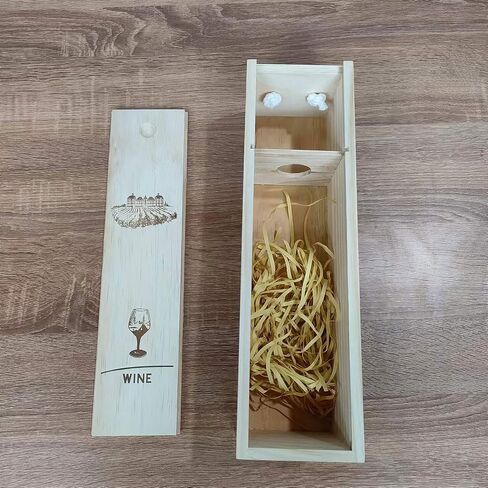 ARTAWEIN Premium DIY Vintage Wooden Box Basket Set: Wood Boxes for Gifts Ideal for 750ml Storage & Shipping with Single Bottle Holder Wine Crate and Wooden Tool Box (Set of 2 with logo) in Saudi Arabia
