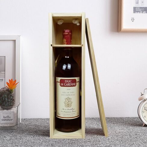 ARTAWEIN Premium DIY Vintage Wooden Box Basket Set: Wood Boxes for Gifts Ideal for 750ml Storage & Shipping with Single Bottle Holder Wine Crate and Wooden Tool Box (Set of 2 with logo) in Saudi Arabia