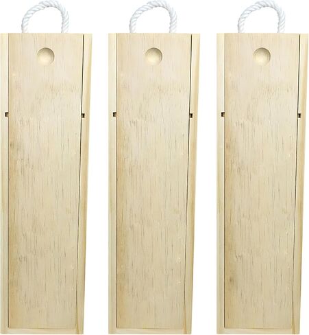 ARTAWEIN Premium DIY Vintage Wooden Box Basket Set: Wood Boxes for Gifts Ideal for 750ml Storage & Shipping with Single Bottle Holder Wine Crate and Wooden Tool Box (Set of 2 with logo) in Saudi Arabia