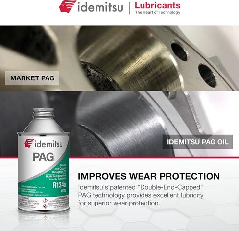 idemitsu Hermetic AC ضاغط زيت PAG - PAG 46 MVAC OIL لضاغط AC R134A (CAN 250 مل ، 8 أوقية) (1) in Saudi Arabia