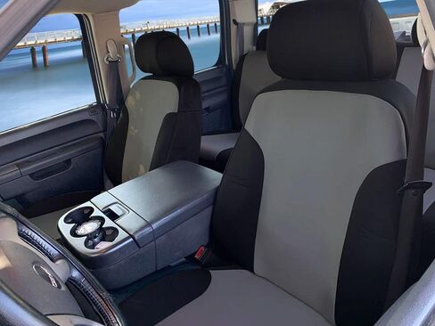 CarsCover Custom Fits 2014-2018 GMC Sierra Neoprene SUV Car Front Seat Covers Gray & Black Sides Driver & Passenger Cover in Saudi Arabia