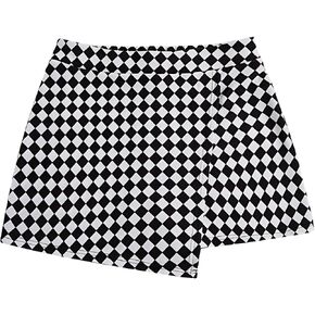 Wdirara Women's Plus Size Skorts Skorts مرنة الخصر التفاف القصيرة التنورة غير المتناظرة in Kuwait