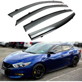 Premium VIP JDM Clip-on Type Smoke Tinted Window Visor with Black Trim Compatible with 2016-2023 Nissan Maxima All Models in Kuwait