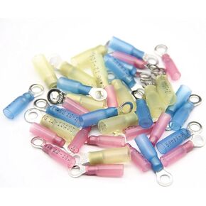 120-Pack Marine Grade Heat Shrink Ring Connectors - Heat Shrink Wire Connectors Tinned Copper Insulated Ring Crimp Terminals in Saudi Arabia