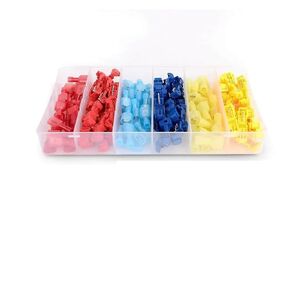 60 Pcs T Connector Wire Connector Self Stripping Quick Connector Wire Terminal Insulated Male Quick Disconnect Crimp Spade Terminal (Color : 60pcs Without Box) in Kuwait