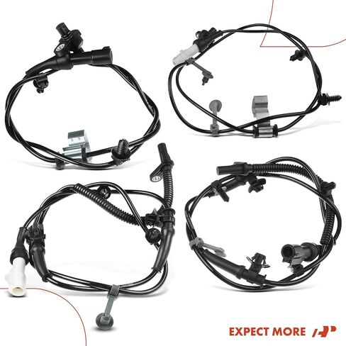 A-Premium ABS Wheel Speed Sensor Compatible with Ford, Lincoln Models - Edge 2007-2008, MKX 2007-2008, 3.5L, FWD - Front and Rear, Driver and Passenger Side, Replace# DT4Z2C205AB 4-PC Set in Saudi Arabia