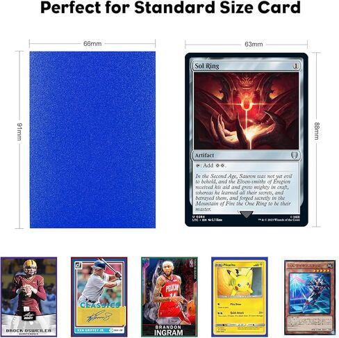 أكمام بطاقات MTG 600CT، أكمام بطاقات خلفية شفافة أمامية مزخرفة، واقيات بطاقات سطح السفينة، أكمام بطاقات ذات حجم قياسي لـ Magic The Gathering، بطاقة البيسبول، البطاقات الرياضية، بطاقة الألعاب in Kuwait