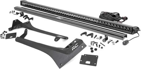 Rough Country 50" Single Row LED Light Bar Upper Windshield Kit for Jeep Wrangler JL (2018-2024)/ Gladiator JT (2020-2024) in Saudi Arabia