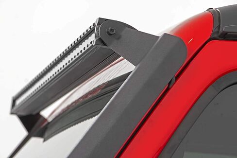Rough Country 50" Single Row LED Light Bar Upper Windshield Kit for Jeep Wrangler JL (2018-2024)/ Gladiator JT (2020-2024) in Saudi Arabia