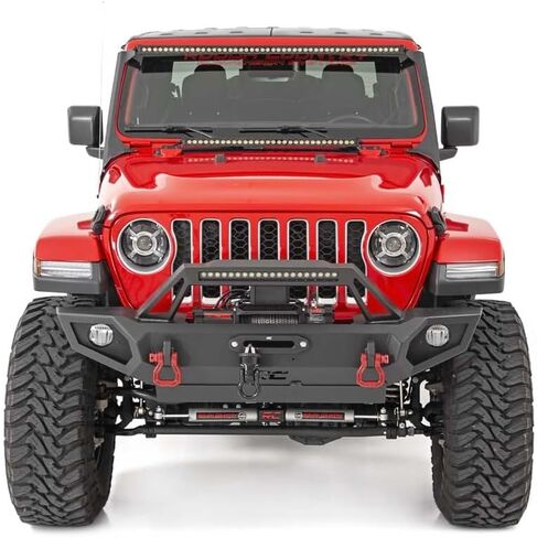 Rough Country 50" Single Row LED Light Bar Upper Windshield Kit for Jeep Wrangler JL (2018-2024)/ Gladiator JT (2020-2024) in Saudi Arabia