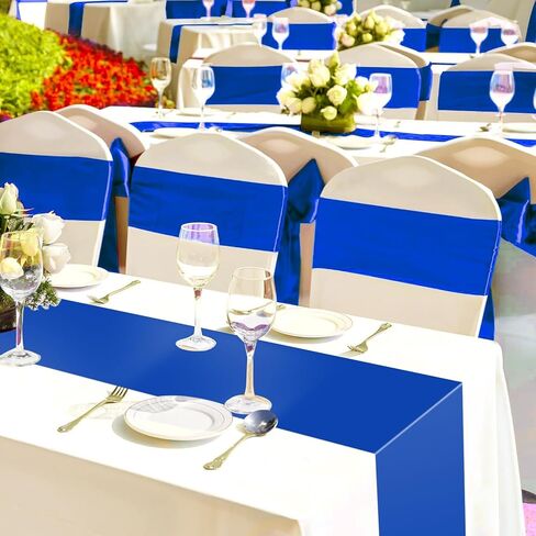 12 Pack Plastic Table Runner 14 X 108inch Red Long Wedding Table Runner Disposable Red Table Runner for Dinner Red Table Decorations for Christmas Wedding Graduation Birthday Party Decor in Kuwait