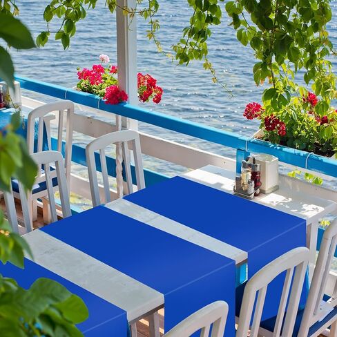 12 Pack Plastic Table Runner 14 X 108inch Red Long Wedding Table Runner Disposable Red Table Runner for Dinner Red Table Decorations for Christmas Wedding Graduation Birthday Party Decor in Kuwait