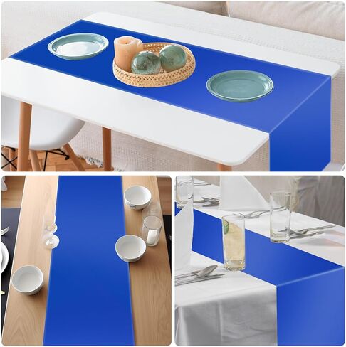 12 Pack Plastic Table Runner 14 X 108inch Red Long Wedding Table Runner Disposable Red Table Runner for Dinner Red Table Decorations for Christmas Wedding Graduation Birthday Party Decor in Kuwait