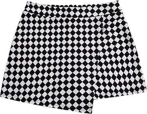 Wdirara Women's Plus Size Skorts Skorts مرنة الخصر التفاف القصيرة التنورة غير المتناظرة in Saudi Arabia