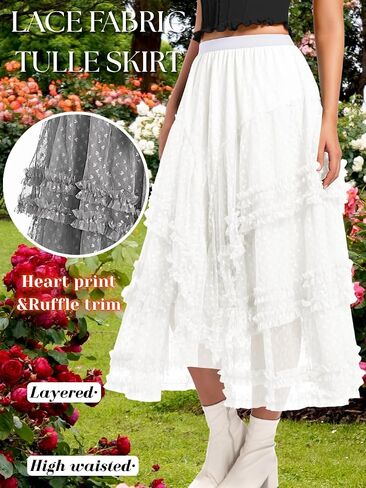 تنورة Kaei & Shi Heart Tulle ، تنانير شكك شكش للنساء ، تاريخ حفل زفاف عيد ميلاد الحفل in Kuwait