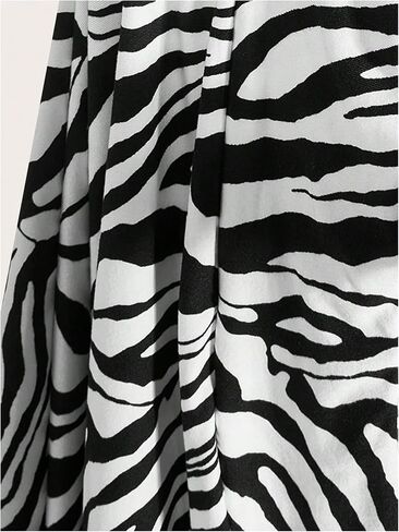Floerns Women's Plus Size Zebra Print Ruched Chains Side Bodycon Mini Varts in Saudi Arabia